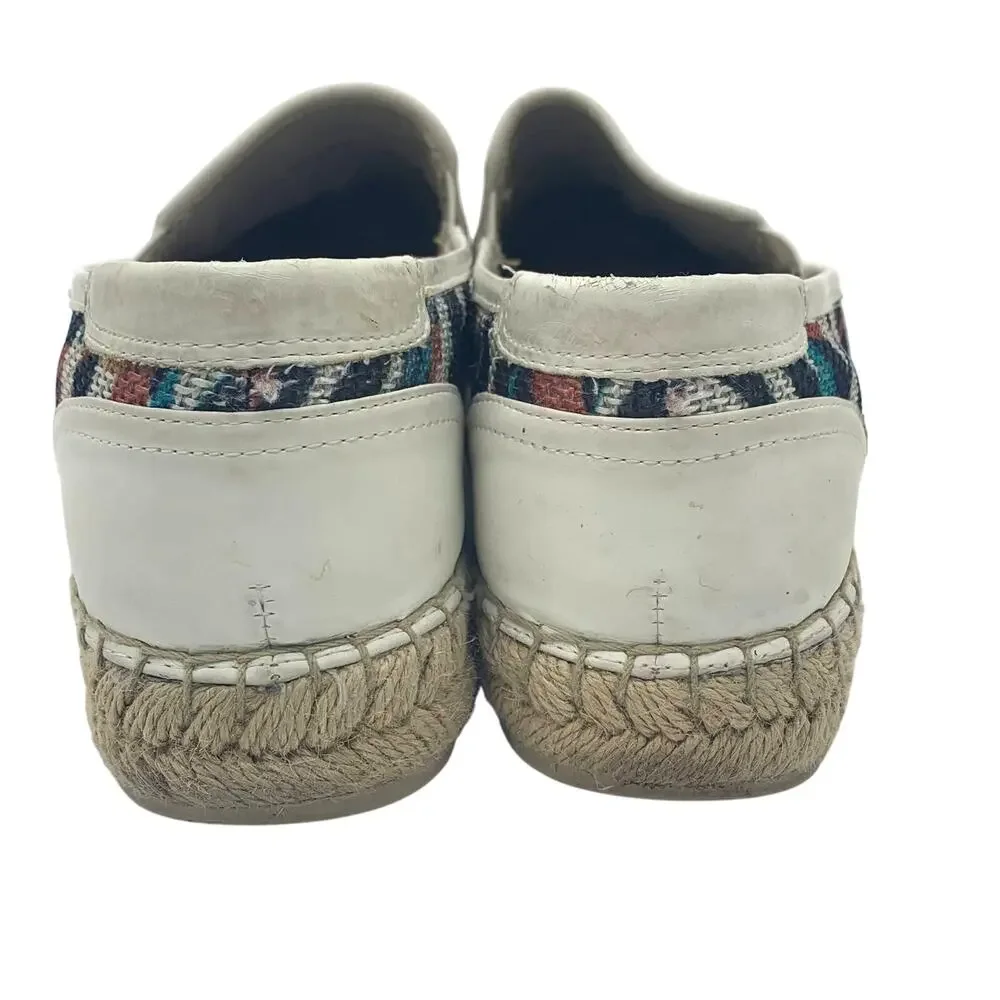 Dolce Vita Striped Woven Espadrille Flats Women's Sz 7 Multicolor Slip On Canvas